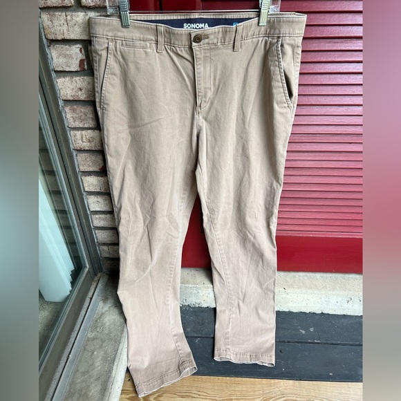 Sonoma flex wear 36x34 grey khaki tan pants - Men’s - Picture 8 of 10